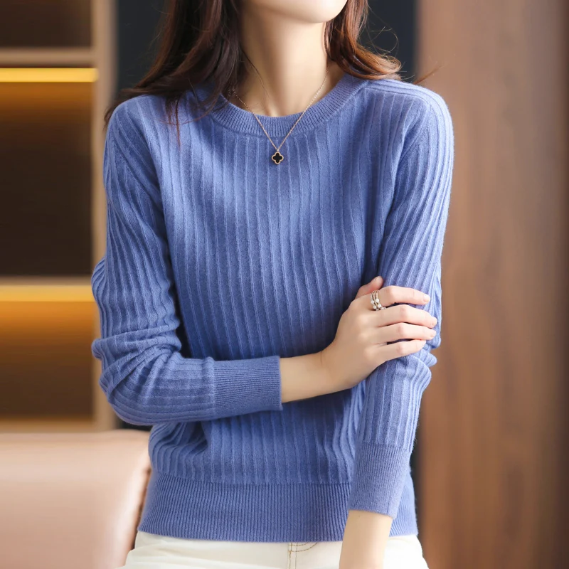 Mainstream agitation Emotion La reducere! 2022 primăvara și toamna noi gât rotund pulover pulover lână  pură casual versiunea coreeană de moda all-meci bază tricotate - en-gros /  www.chicmeniu.ro