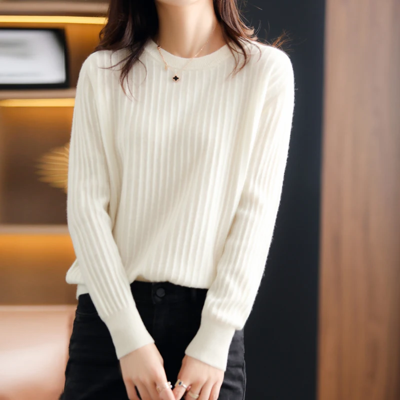 Mainstream agitation Emotion La reducere! 2022 primăvara și toamna noi gât rotund pulover pulover lână  pură casual versiunea coreeană de moda all-meci bază tricotate - en-gros /  www.chicmeniu.ro