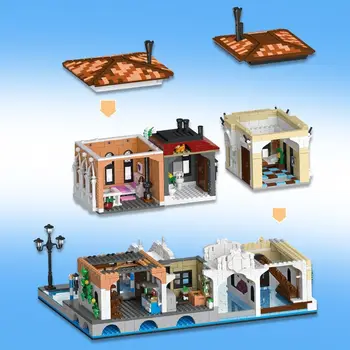 ÎN STOC 89122 3050Pcs Blocuri de Construcție Modulară Modele de La Veneția Mic Cărămizi Oraș Creativ Serie de Jucarii pentru Copii cadou de Crăciun